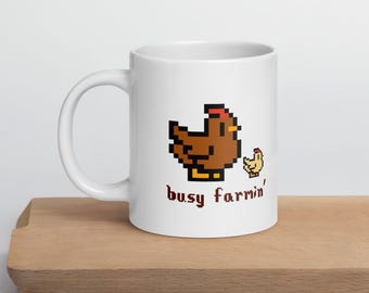 de perfecte Stardew Valley-mok | beste cadeau voor gamers | kippen, landbouw, koffiekopje | Stop met zoeken, je hebt zojuist het beste cadeau gevonden <3