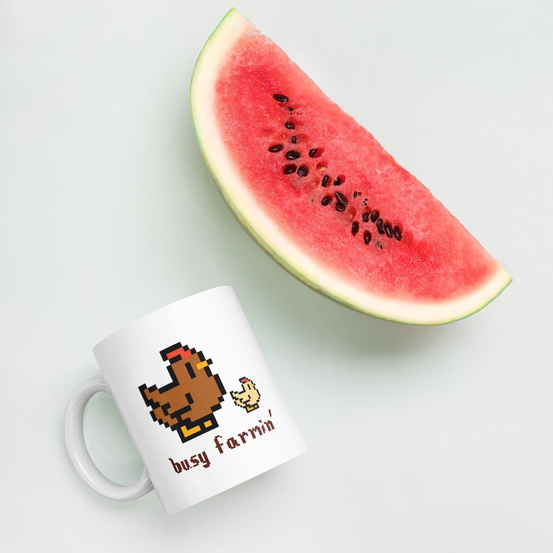White glossy mug