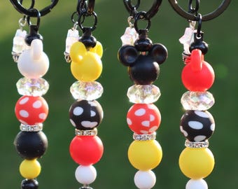 MOUSE Silicone Beaded Keychains