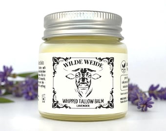 Lavendel Tallow Balsam: 100 % Grasgefütterter Rindertalg, natürlicher Gesichts- & Körperpflege