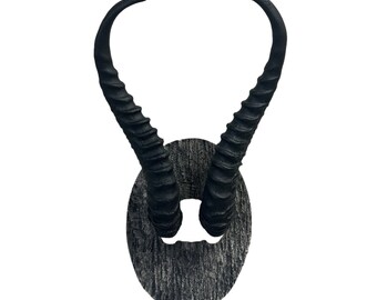 Cuernos de Springbok masculino africano réplica falsa cráneos de taxidermia cuernos Diseño de interiores Springbuck