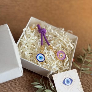 Evil Eye Keychain, Protection amulet, keychain favors, bag charm, Evil eye gift, New car gift, Wedding favors, Christmas Gift