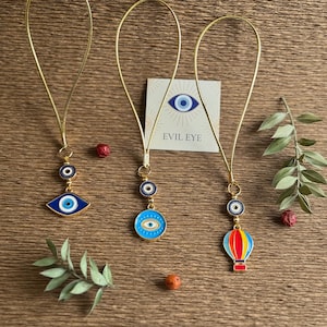 Car Charm Amulet, FREE SHIPPING, Car rear view mirror charm, evil eye charm, blue evil eye, Car Gift, Gift for New Car