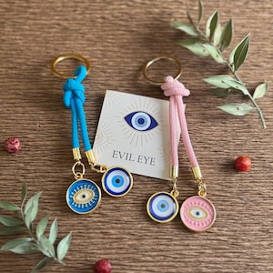 Evil Eye Keychain, CARGO FREE ,Gift for Her, Charm Accessories, New Home Gift, Protection, Glass Evil Eye, Women Keychain, Good Luck Charm,