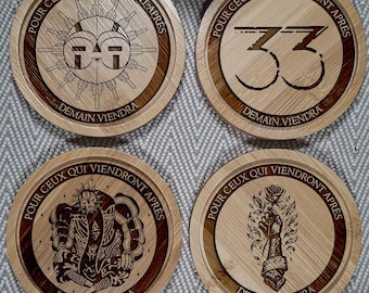 Set di 4 sottobicchieri - Chiaroscuro: Expedition 33 | Videogiochi