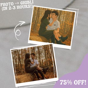 Personalisiertes Ghibli Porträt – Anime Kunst aus Foto, Digitales Geschenk für Paare & Anime Fans, Studio Ghibli Style Wandkunst