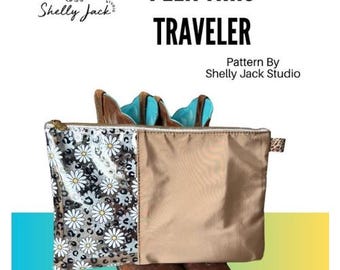 Peek Thru Traveler Sewing Pattern, Clear Panel Toiletry Bag (PDF Pattern)