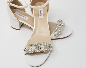 Off White Wedding Shoes Block Heel White Bridal Shoes Block Heel White Bridal Shoes Chunky Heel White Wedding Shoes Chunky Heel Vegan Sandal