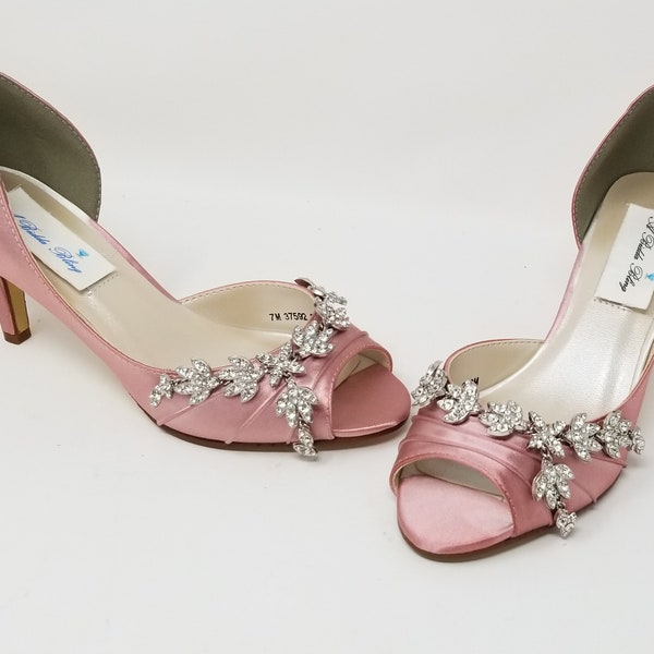 dusty rose heels wedding