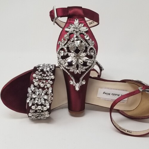 maroon wedding heels