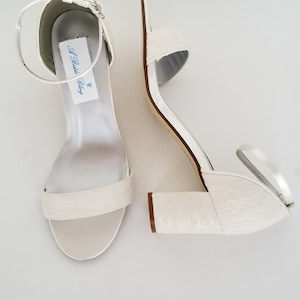 Ivory Wedding Shoes With Block Heel Ivory Bridal Shoes With - Etsy