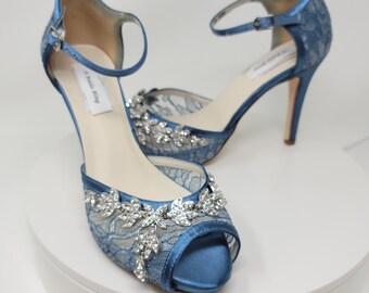 steel blue wedding shoes