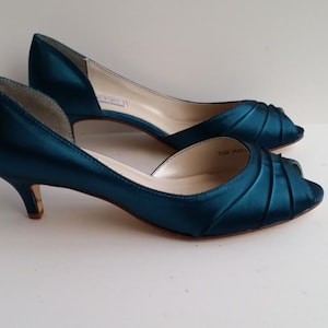 Teal Wedding Shoes Teal Bridal Shoes Teal Bridesmaid Shoes  PICK FROM 100 COLORS Different Heel Heights