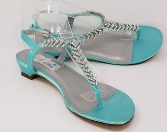 aqua color sandals
