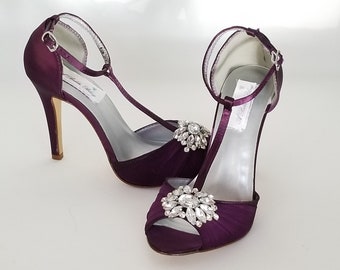 plum bridesmaid shoes