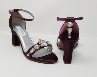 plum heels for wedding