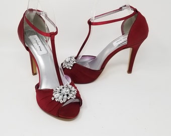 dark red wedding shoes