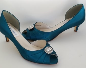 teal bridesmaid shoes