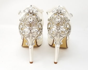 crystal heels wedding shoes