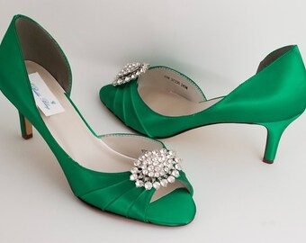 Wedding Shoes Emerald Green Bridal Shoes Emerald Green | Etsy