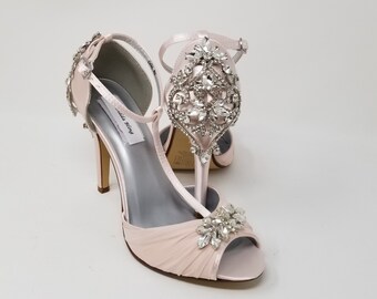 blush color wedding shoes