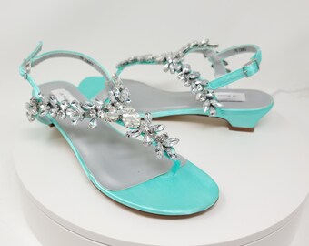 aqua blue sandals