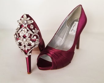 plum sandals for wedding