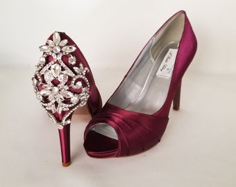 maroon wedding heels