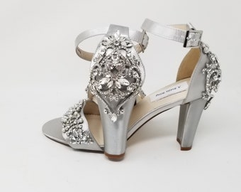 silver wedding shoes for bridesmaids