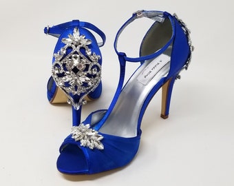 cobalt blue sandals for wedding