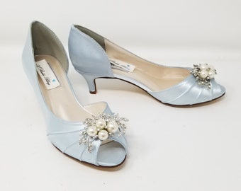 pale blue wedding shoes