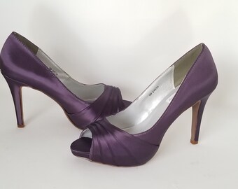 plum bridesmaid shoes