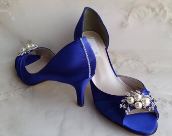 blue bridesmaid shoes