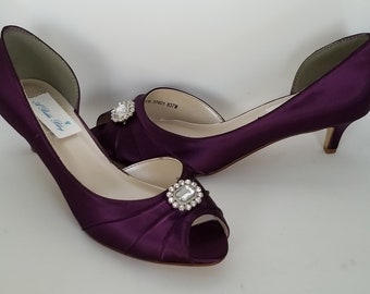 purple bridesmaid shoes