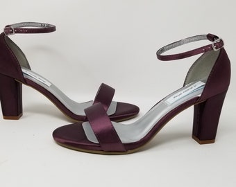 plum bridesmaid shoes