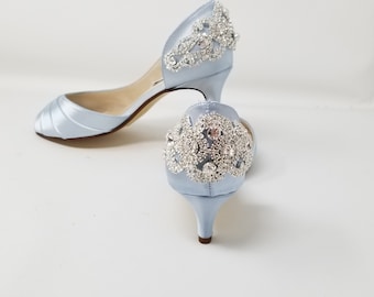 light blue wedding heels