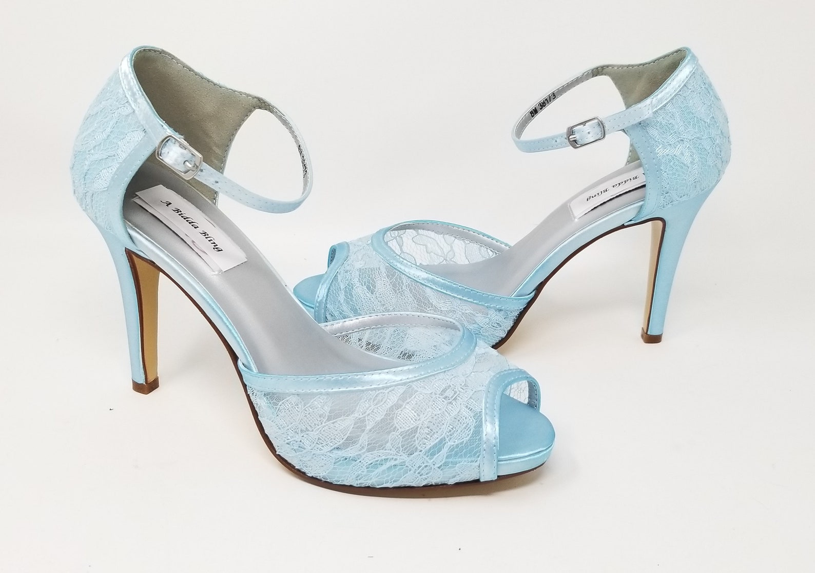 Blue Lace Bridal Shoes Blue Lace Wedding Shoes Lace Bridal Etsy