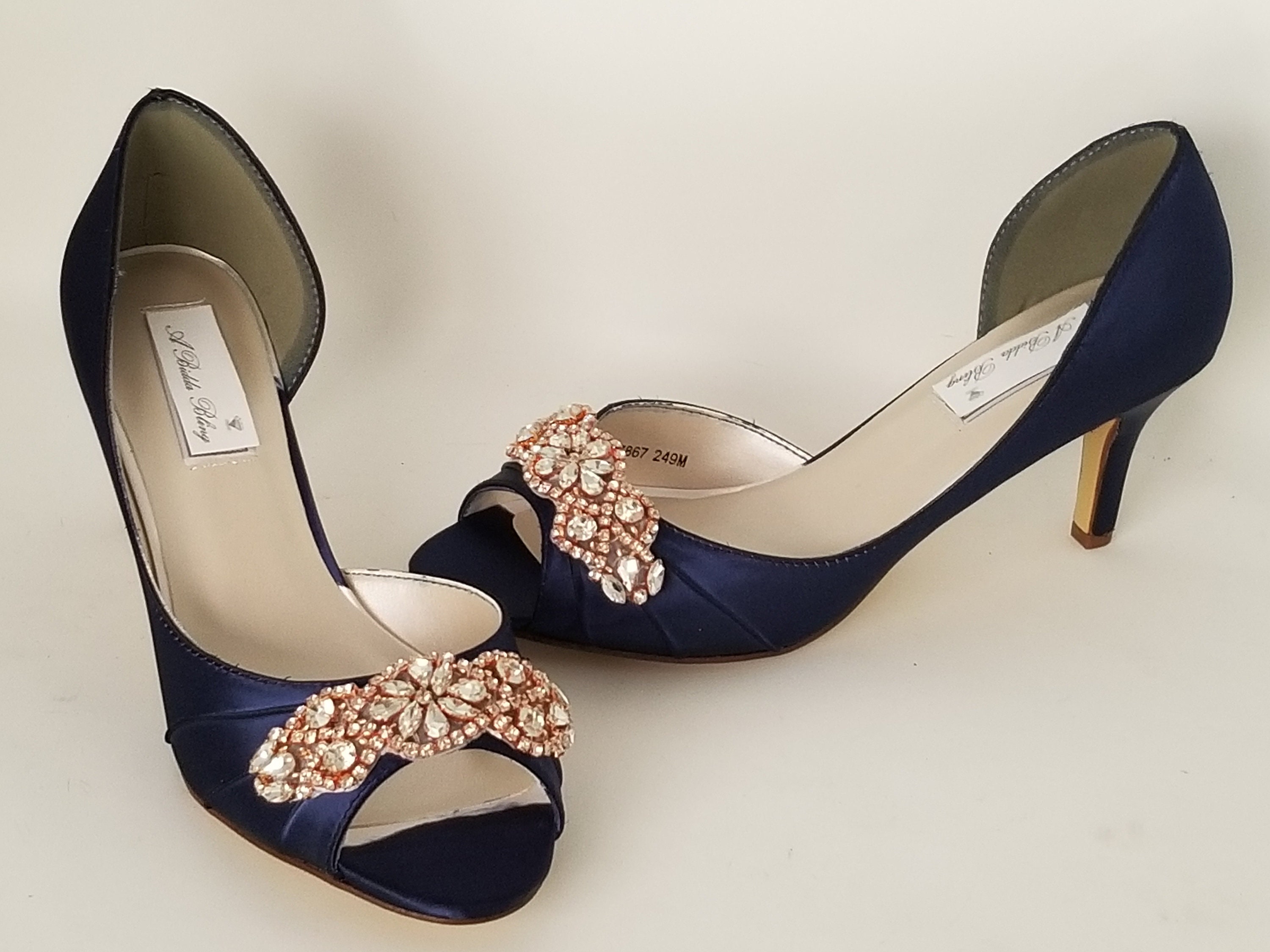 rose gold bridal flats