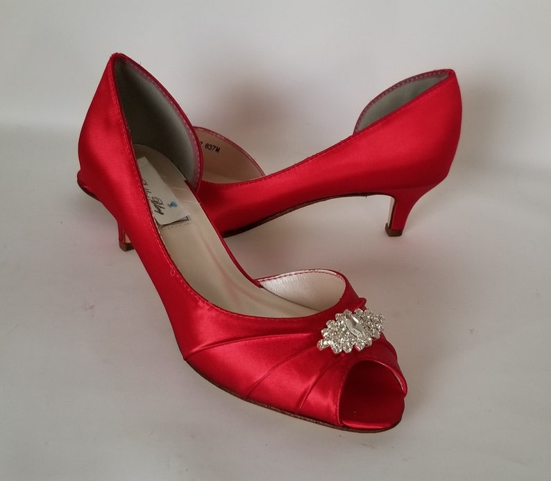 red bridesmaid shoes