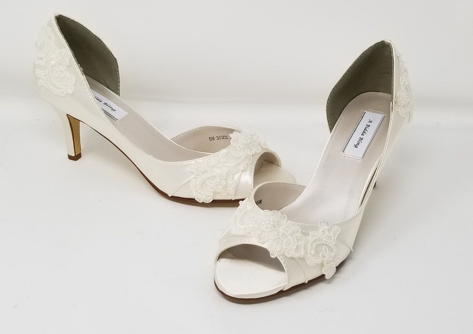 simple ivory wedding shoes