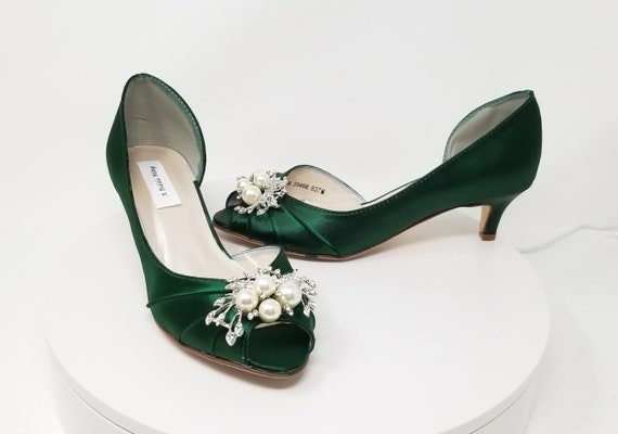 Colette - Green Velvet Shoes – Prologue Shoes
