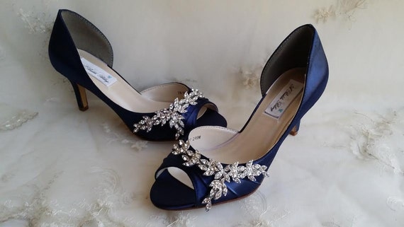 Blue Wedding Shoes Blue Bridal Shoes With Imported Crystal - Etsy