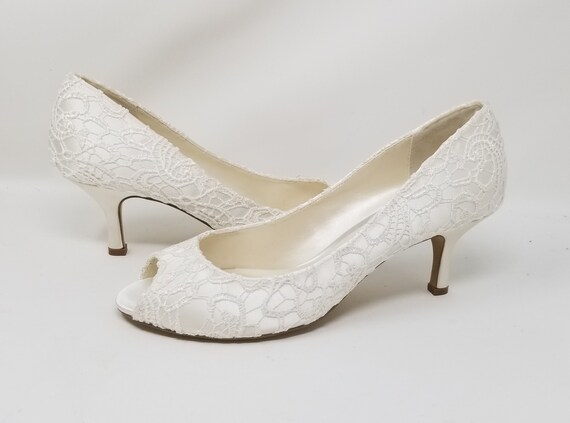 ivory lace heels