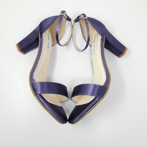 Purple Block Heel Wedding Shoes Purple Chunky Heels Purple Bridal Shoes or 100 COLORS Purple Bridesmaid shoes Grape Purple Bridal Heels