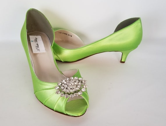 lime green court shoes
