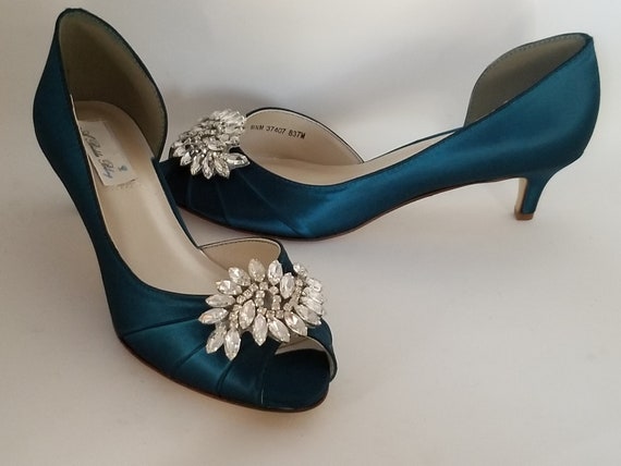 teal bridal shoes