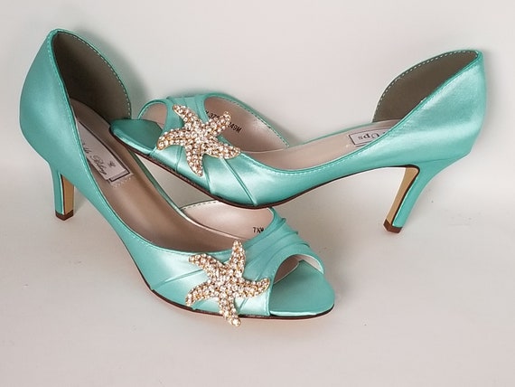 aqua wedding shoes