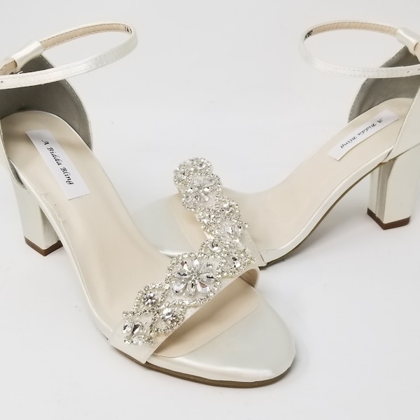 block ivory heels