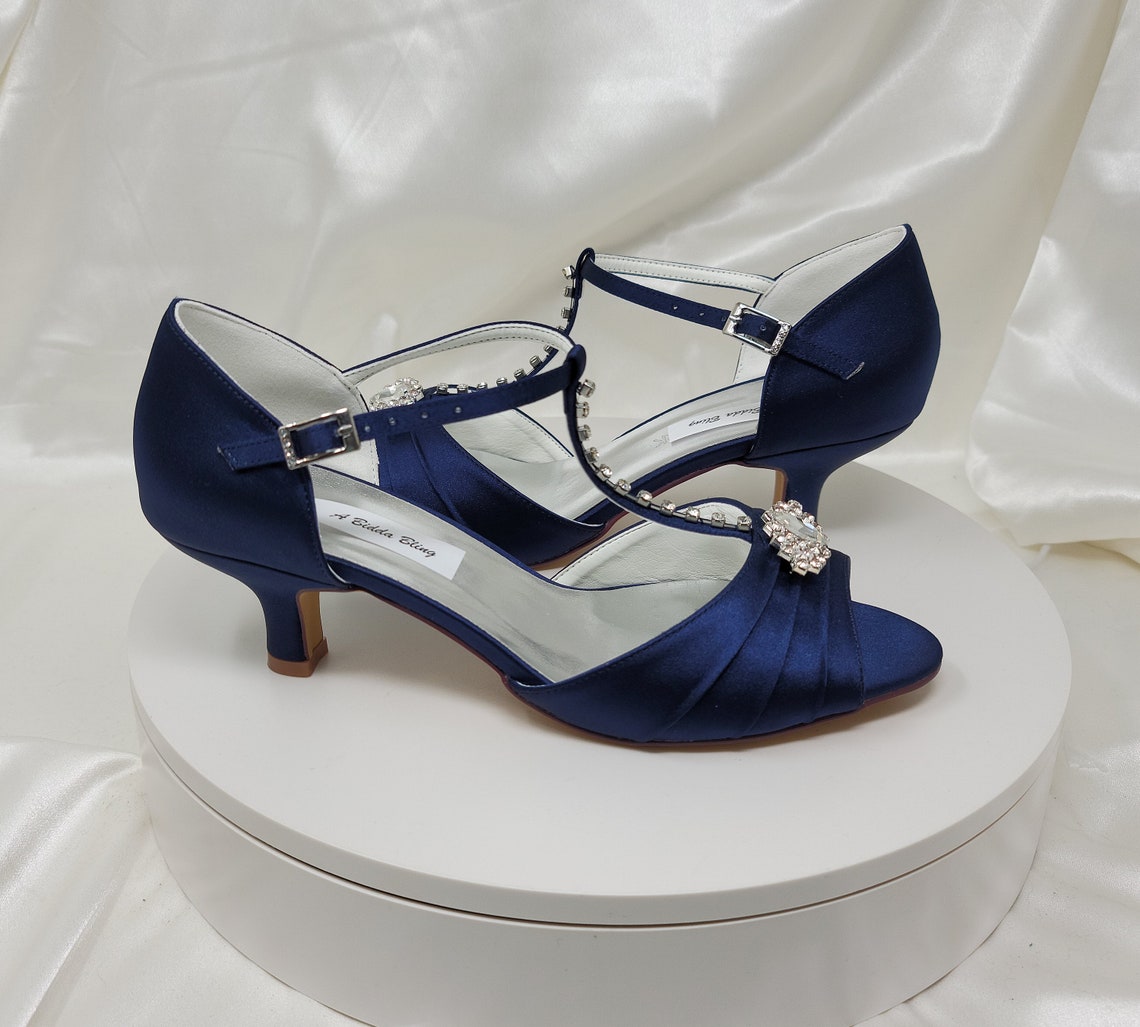 navy blue bridal shoes