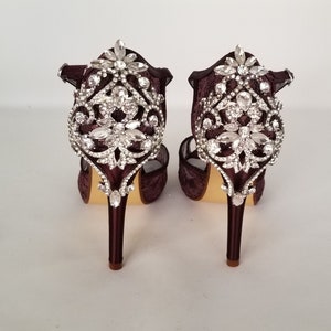 Wine color wedding best sale shoes